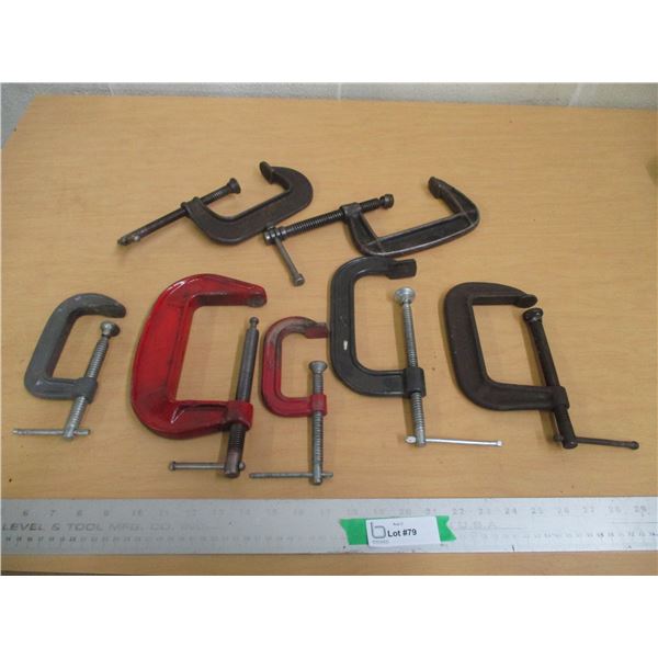 (8) Metal / Wood Vise Clamps