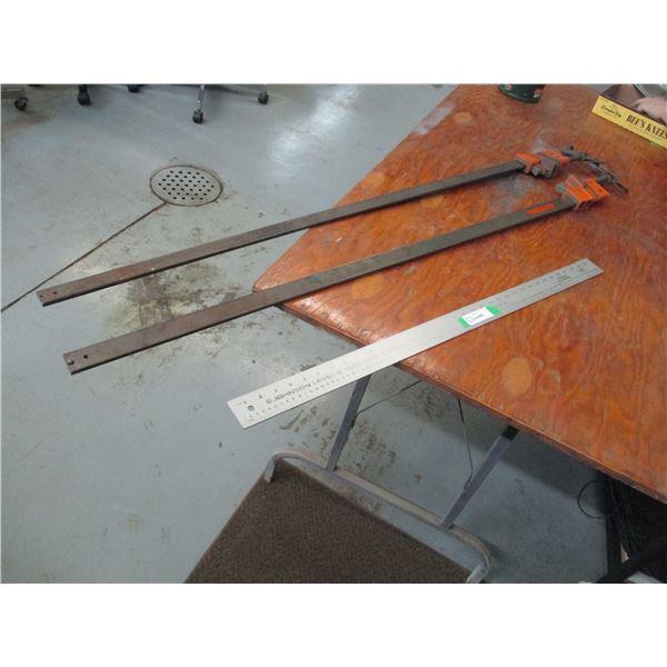 (2) Jorgensen Metal  54” Long Wood Vise Clamps