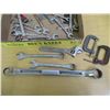 Image 2 : (20+) Lot of Misc. Standard & Metric Wrenches & 2-Clamps