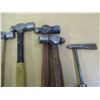 Image 3 : (8) Lot of Ball Peen Hammers, Saw, Pick