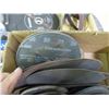 Image 3 : (25+) Large Lot of: Belts, Funnels, Grinding Wheels,