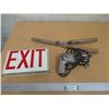 Image 1 : (3) Emergency Exit Light, Hedge Clippers, Black & Decker Hand Drill