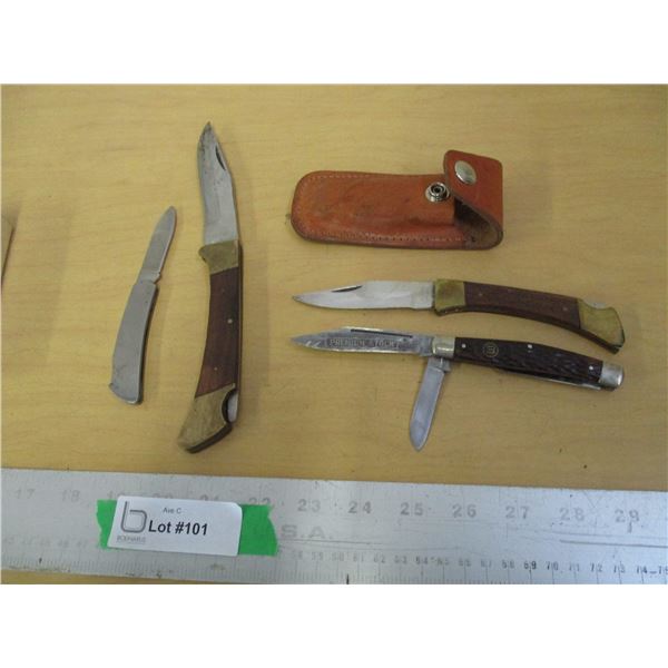 (4) Vintage Pocket Knives – 1 is Premium Stock Brand Knife