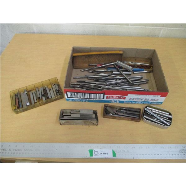 (30+) Lot of Used Drill Bits, Machinist Wedges / Lathe Spacers