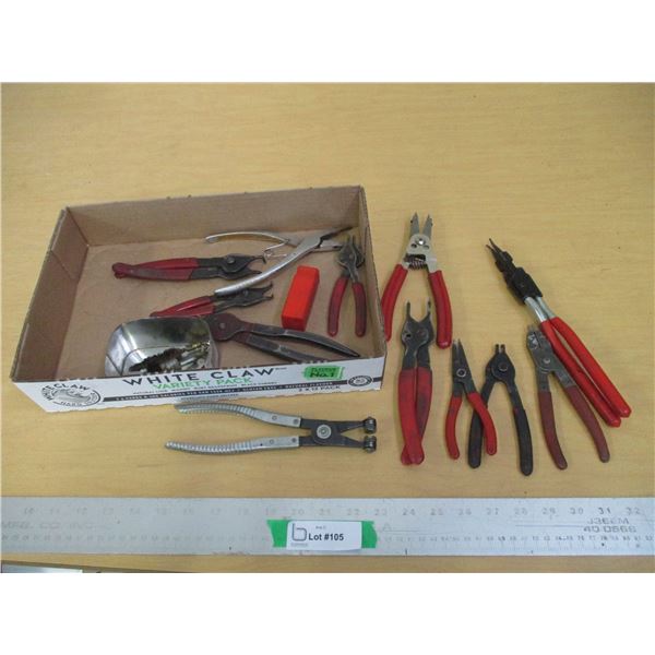 (10+) Lot of Snap Ring Pliers, Set of Small Punches