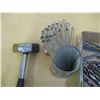 Image 4 : (10+) Lot of Glass Rods; Hammers; Drill Bits
