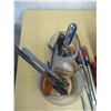 Image 5 : (3) Lot of Larger Screwdrivers & Metal Tool Box With Misc. Tools
