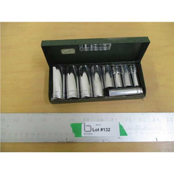 S-K Tools Vintage Deep Sockets in Metal Box