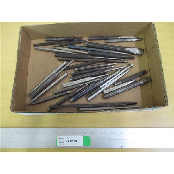 (10+) Lot of Misc. Sized Punches & Chisels