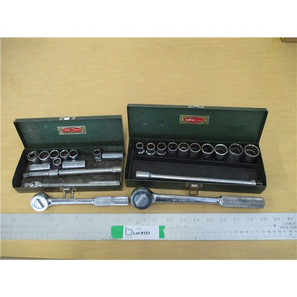 (2) S+K Wayne Socket Sets in Metal cases