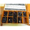 Image 3 : (3) Mini Plastic Storage Boxes Filled with Set Screws, Rubber O-Rings & Misc.