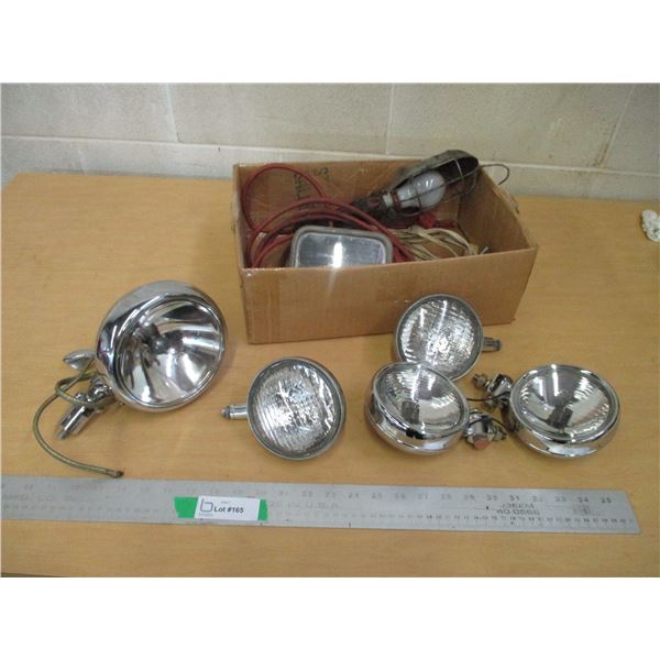 (5+) Misc. Lot of Vintage Headlamps, Flashlights, Trouble Light