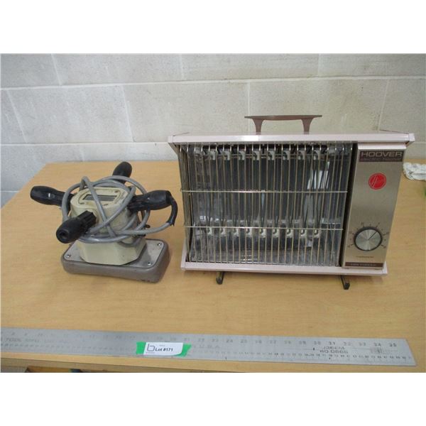 (2) Vintage Hoover Electric Space Heater & Vibrating Hand Messager – Both Working