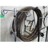 Image 7 : Lot of Hooks, Plastic Pipe, Wire, 4-Wheeled Metal Framed Cart