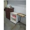 Image 1 : (3) Old Wooden Dresser Micro-Wave Stand & Small Table on Castors