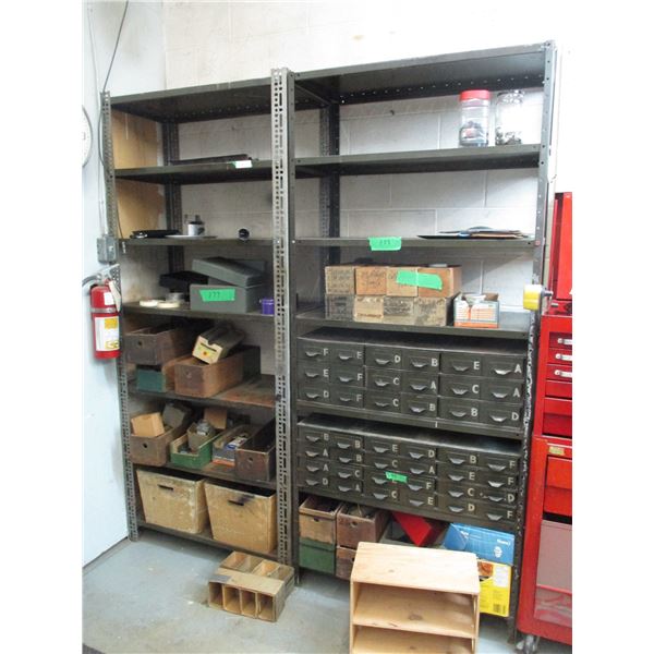 Large Metal 7-Shelf Double Unit 72” x 19” x 83” Tall and All Contents Inc