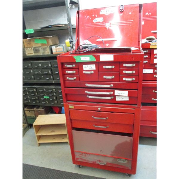 Beach Full Sized Metal 2-Piece Heavy Duty Tool Box on Castors 26” x 16” x 50[x=#82