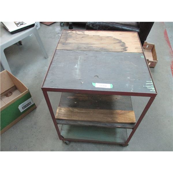 3-Tiered Small Table 20” x 20” x 26” Tall on Castors