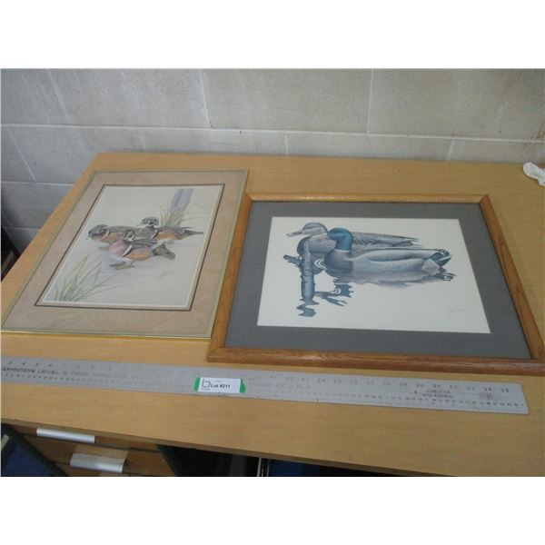 (2) Framed Waterfowl / Duck Prints