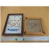 Image 1 : (2) Wood Framed Wall Clocks