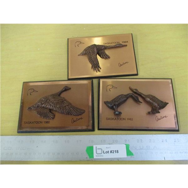 (3) Ducks Unlimited Mini Wall Plaques