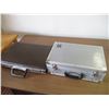 Image 4 : (2) Briefcases / Storage Cases: 1 – Aluminum & 1 – Leather Bound Both With Keys