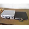 Image 4 : (2) Briefcases / Storage Cases: 1 – Aluminum & 1 – Leather Bound With Key