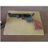 Image 2 : (2) Derringer Model Gun Made of Brass Metal & Wood & String Art Picture