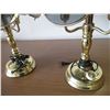 Image 5 : (2) Pair of Matching Brass With Glass Shades Touch Lamps