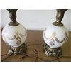 Image 2 : (2) MCM Matching Glass & Metal With Cloth Shades Table Lamps