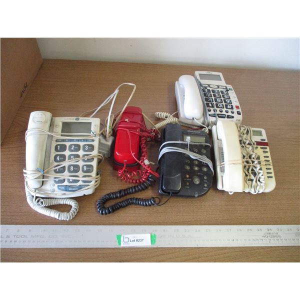 (5) Used Lot Telephones