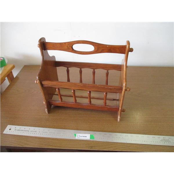 Wooden Magazine Rack