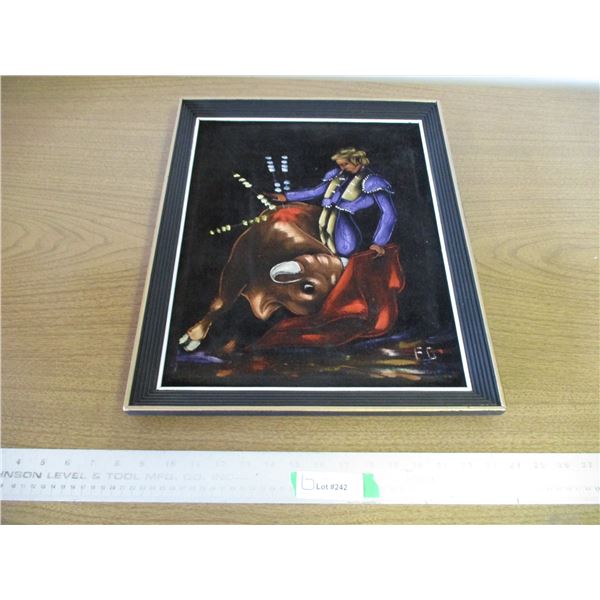 1960’s Velvet Art 15” x 19” Bullfighter Picture