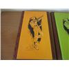 Image 3 : (2) Framed MCM 27” x 15” Green / Yellow Violin Players Themed Wall Art