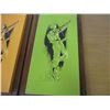 Image 4 : (2) Framed MCM 27” x 15” Green / Yellow Violin Players Themed Wall Art