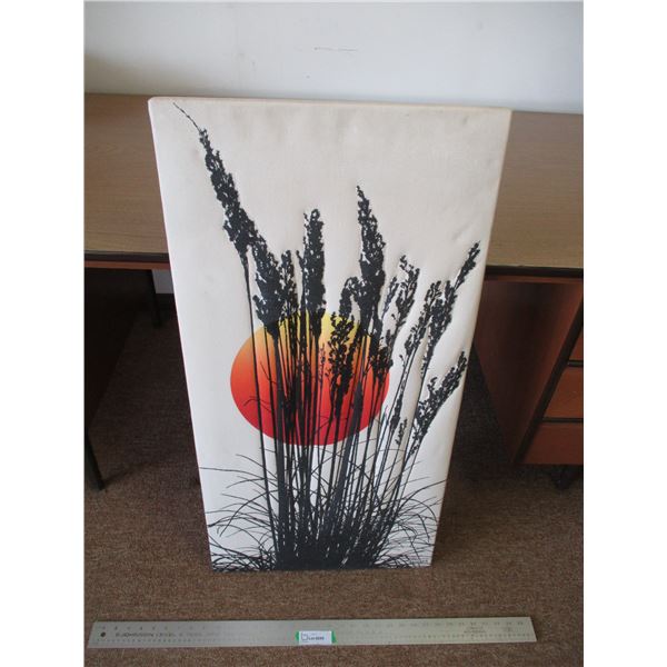 Large Wall Art 32” x 19” Silhouette in Sun Themed