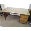 Image 1 : Wood & Metal 3-Drawer Office Desk – 60” x 30” x 29” Tall