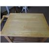 Image 3 : Wooden Tea / Serving Cart / Island on Wheels - 26” x 20” x 30” Tall
