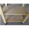 Image 5 : Wooden Tea / Serving Cart / Island on Wheels - 26” x 20” x 30” Tall