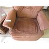 Image 2 : (2) Lounge Rocking Chair Brown Cloth With Hexagon Top End table
