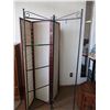 Image 4 : (3) Room Space Dividers: 2 – Wood and 1 – Metal / Largest Wood is 70” Lon