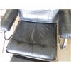 Image 3 : (2) Recliner Black Vinyl Lounge Chair With Matching Foot Stool