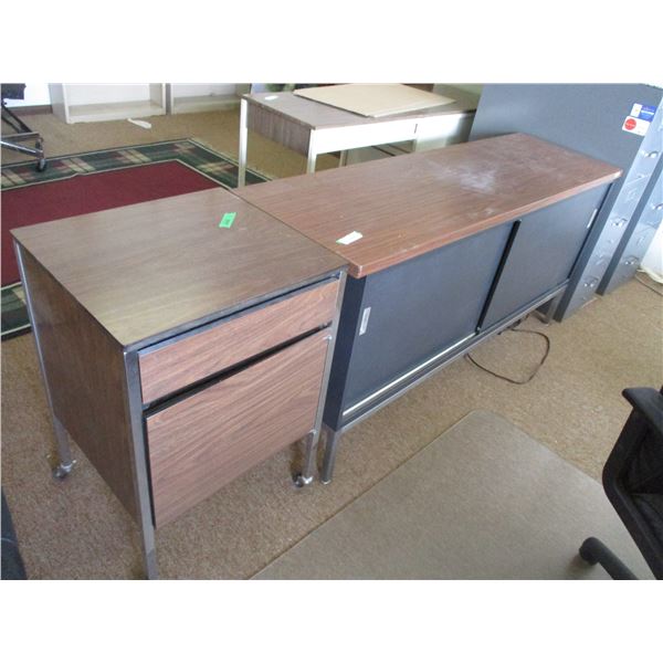 (2) Office Storage Cabinets – Largest is 60” x 18” x 28”