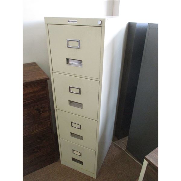 Commadore White 4-Drawer Filing Cabinet – 28” x 15” x 53” Tall