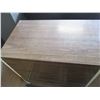 Image 2 : 4-Drawer Brown Metal Desk – 54” x 18” x 29” Tall