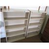 Image 1 : (2) Metal Beige Open Bookshelves – 30” x 10” x 48” Tall