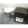Image 1 : (2) Small Wooden Stand & Small Wooden Table