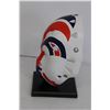 Image 3 : * Grand Fuhr Replica Hall of Fame Goalie Mask on Stand - Signed - 11" Tall
