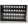 Image 4 : * Display Cabinet of Collectible Golf Tournament Sponsor Balls - 28.25 Tall x 23 W