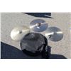 Image 1 : **(3x Bid Price) (3) Large Cymbals with Storage Bag